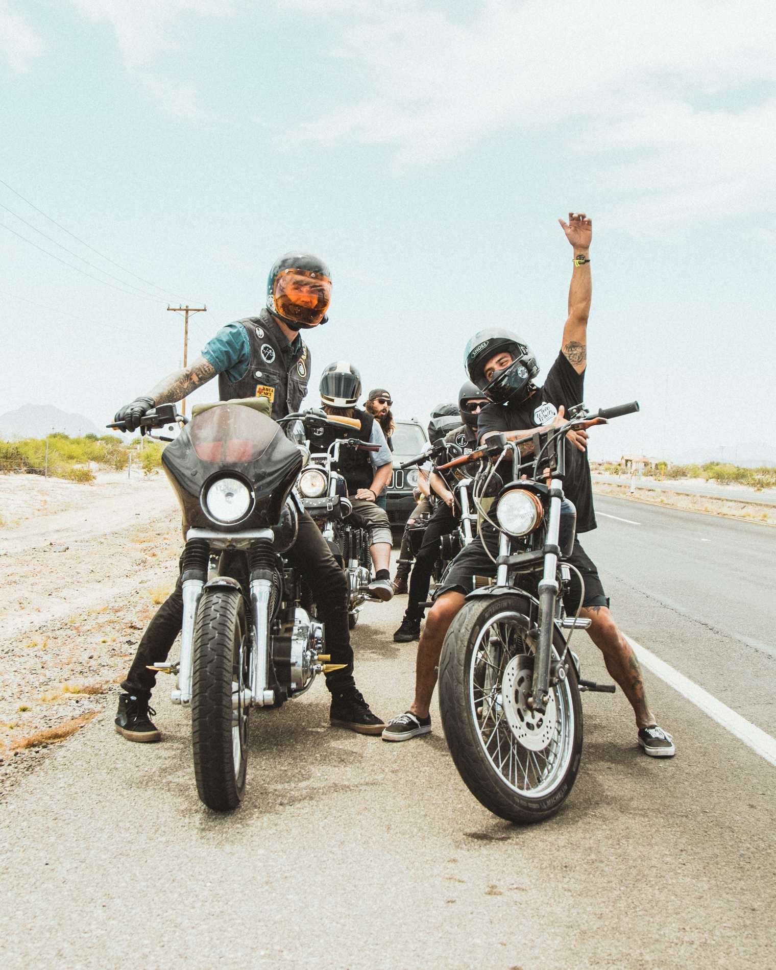 group of people riding mototrcycles